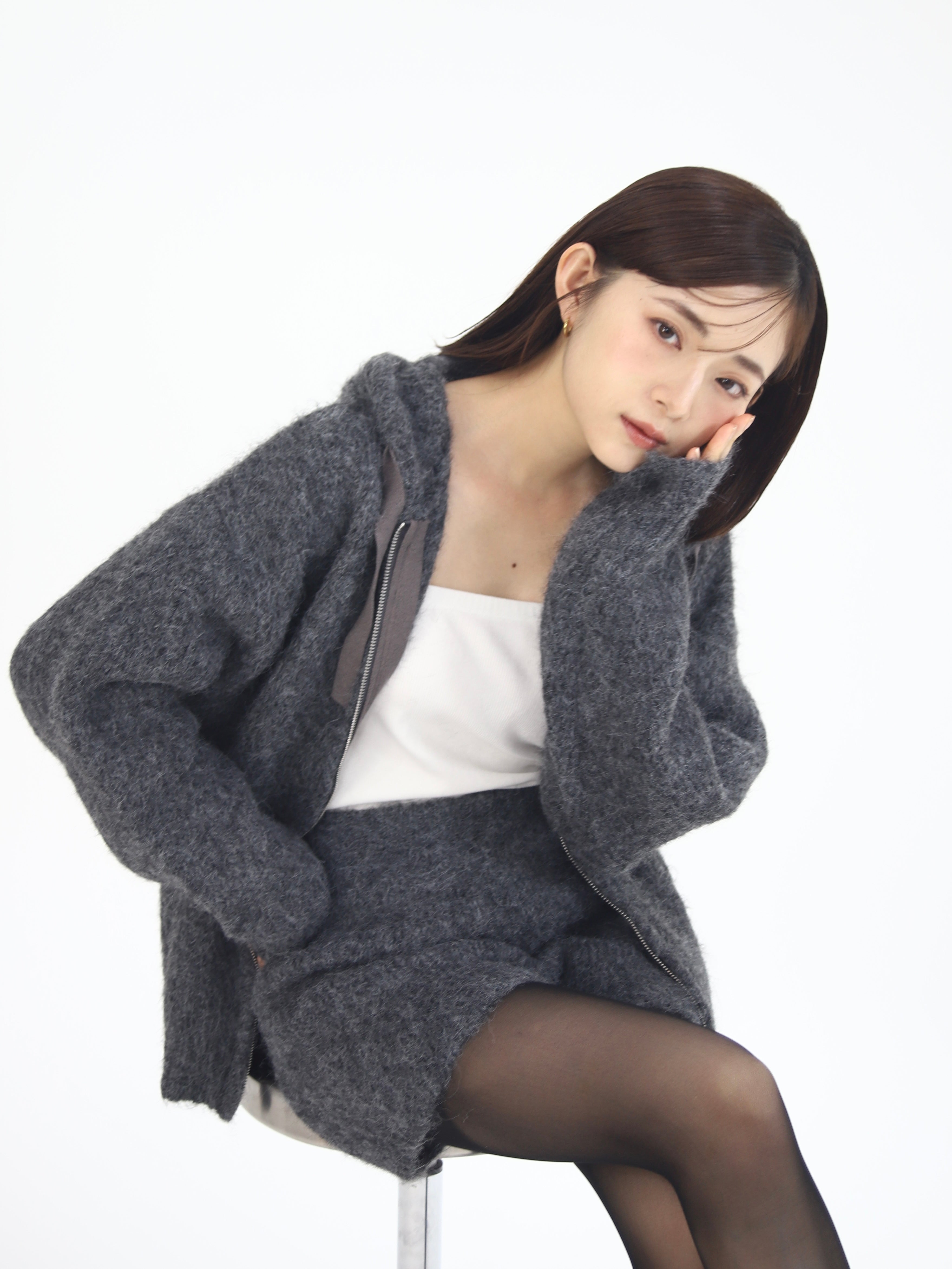 knit hoodie