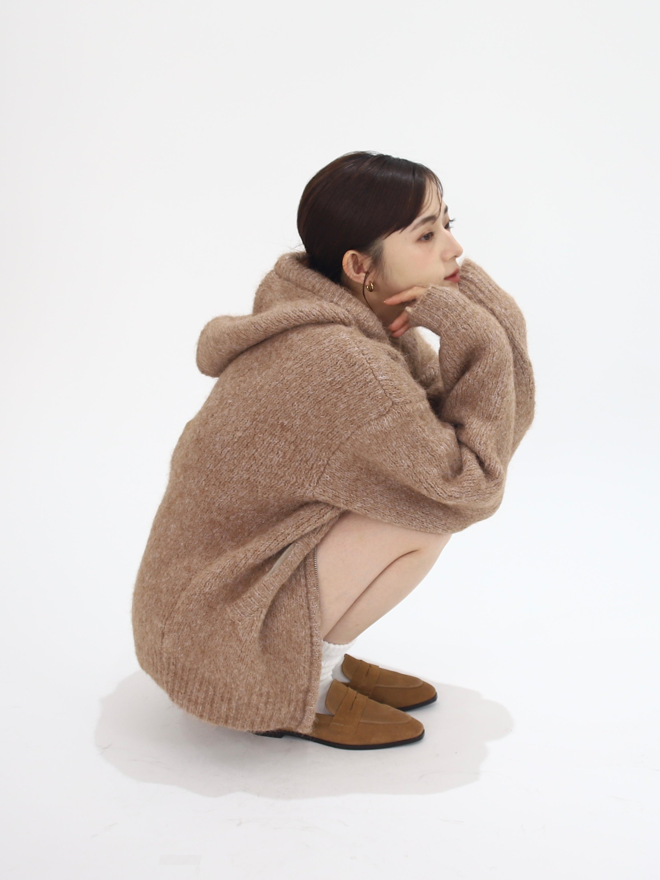 knit hoodie