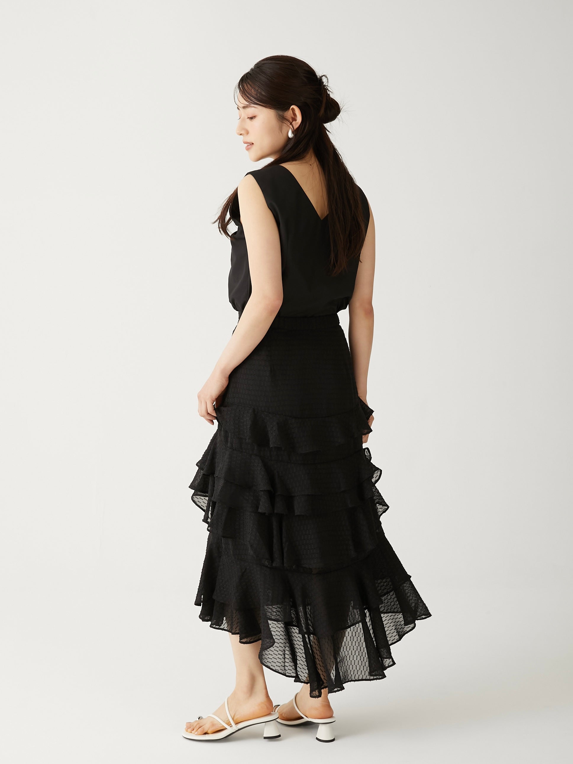frill asymmetry skirt