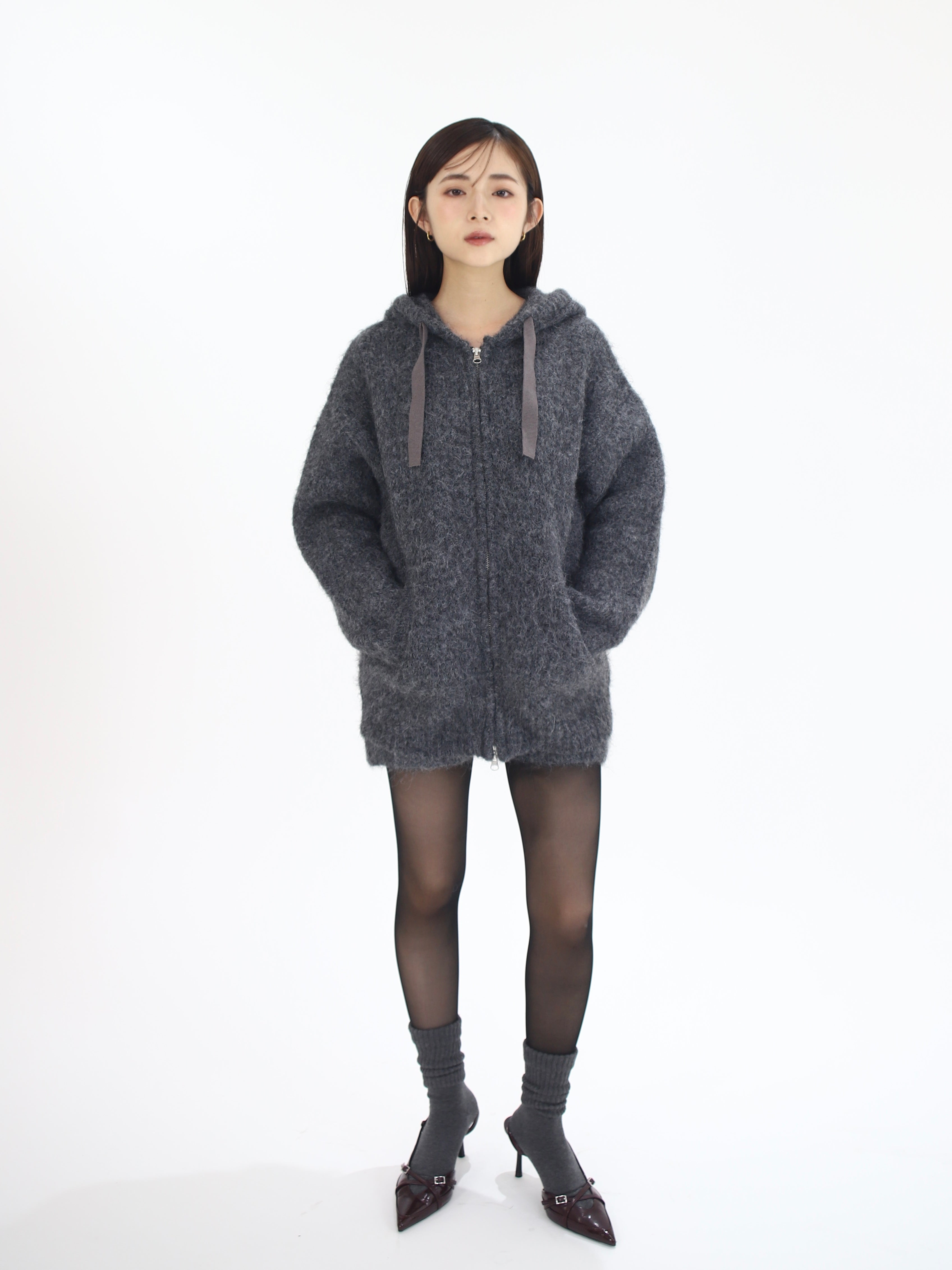 knit hoodie