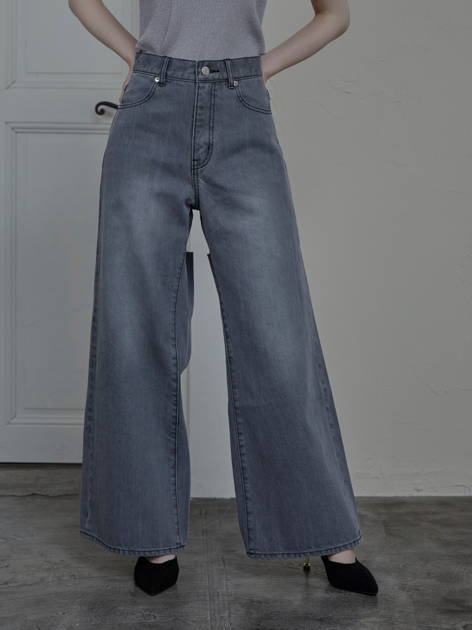 back cut denim