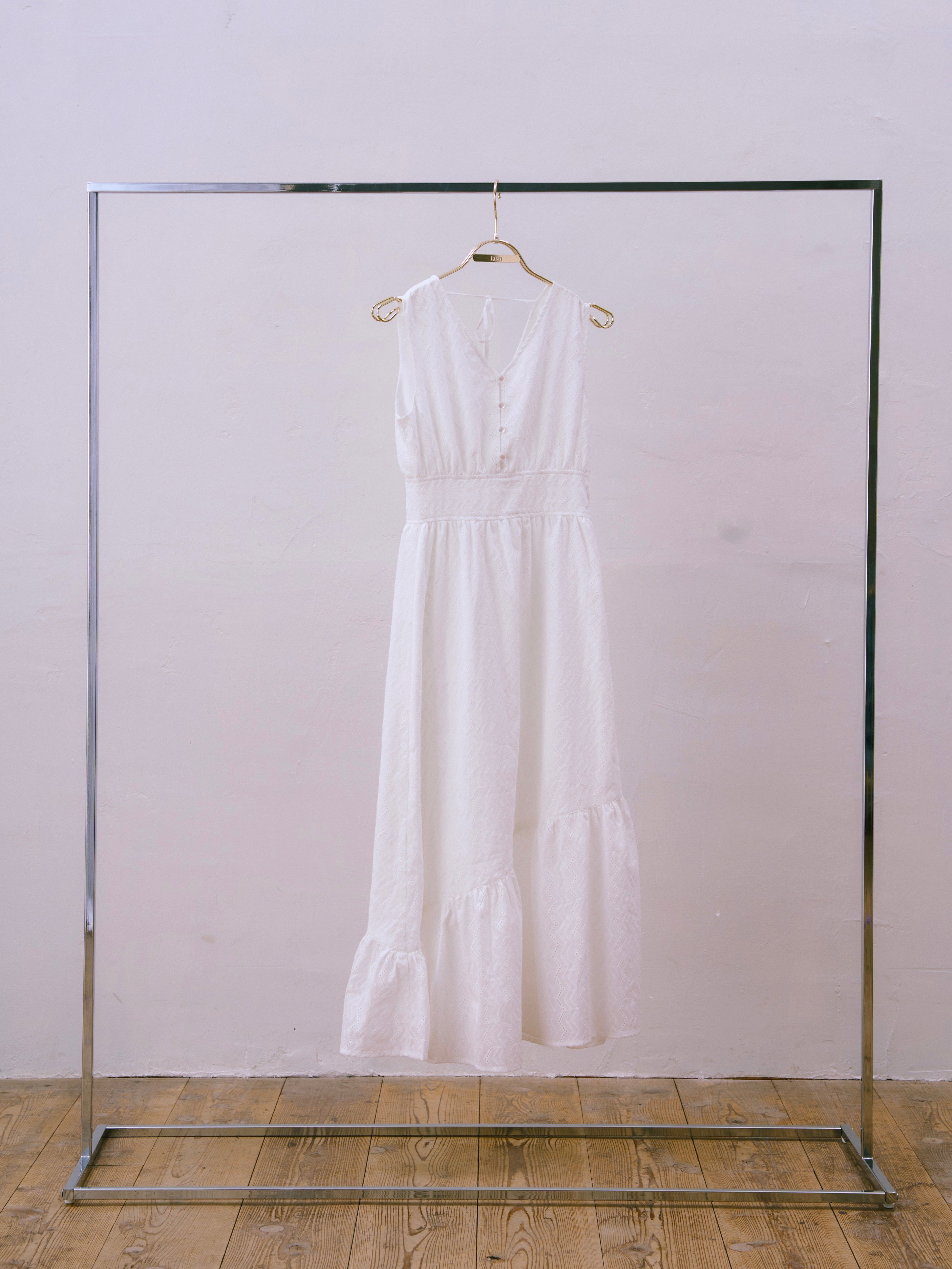asymmetric cotton lace op