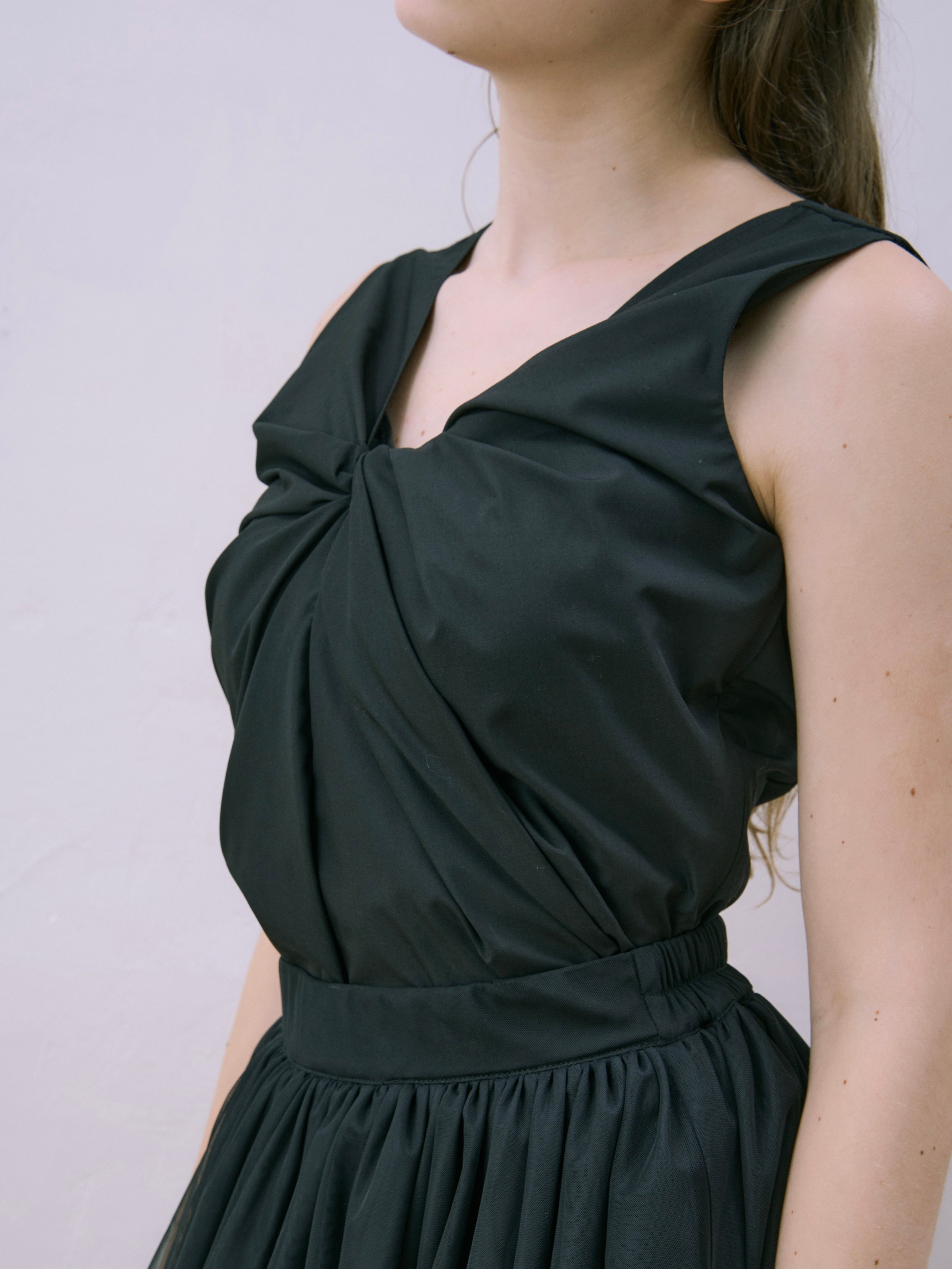v neck ribbon blouse