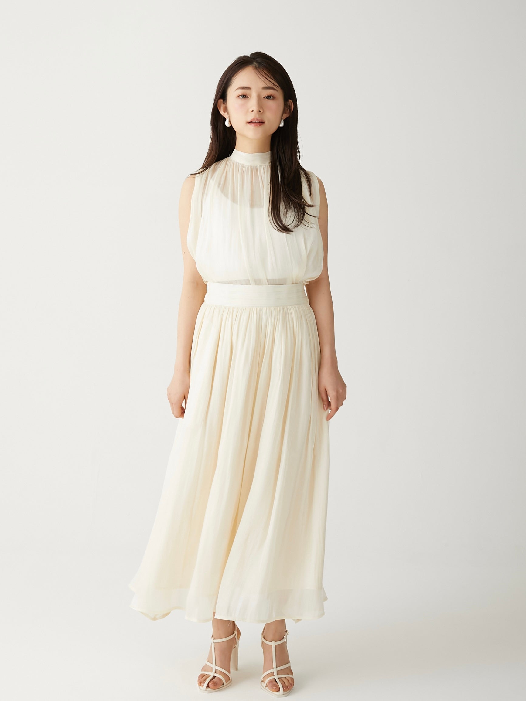 shiny flare skirt