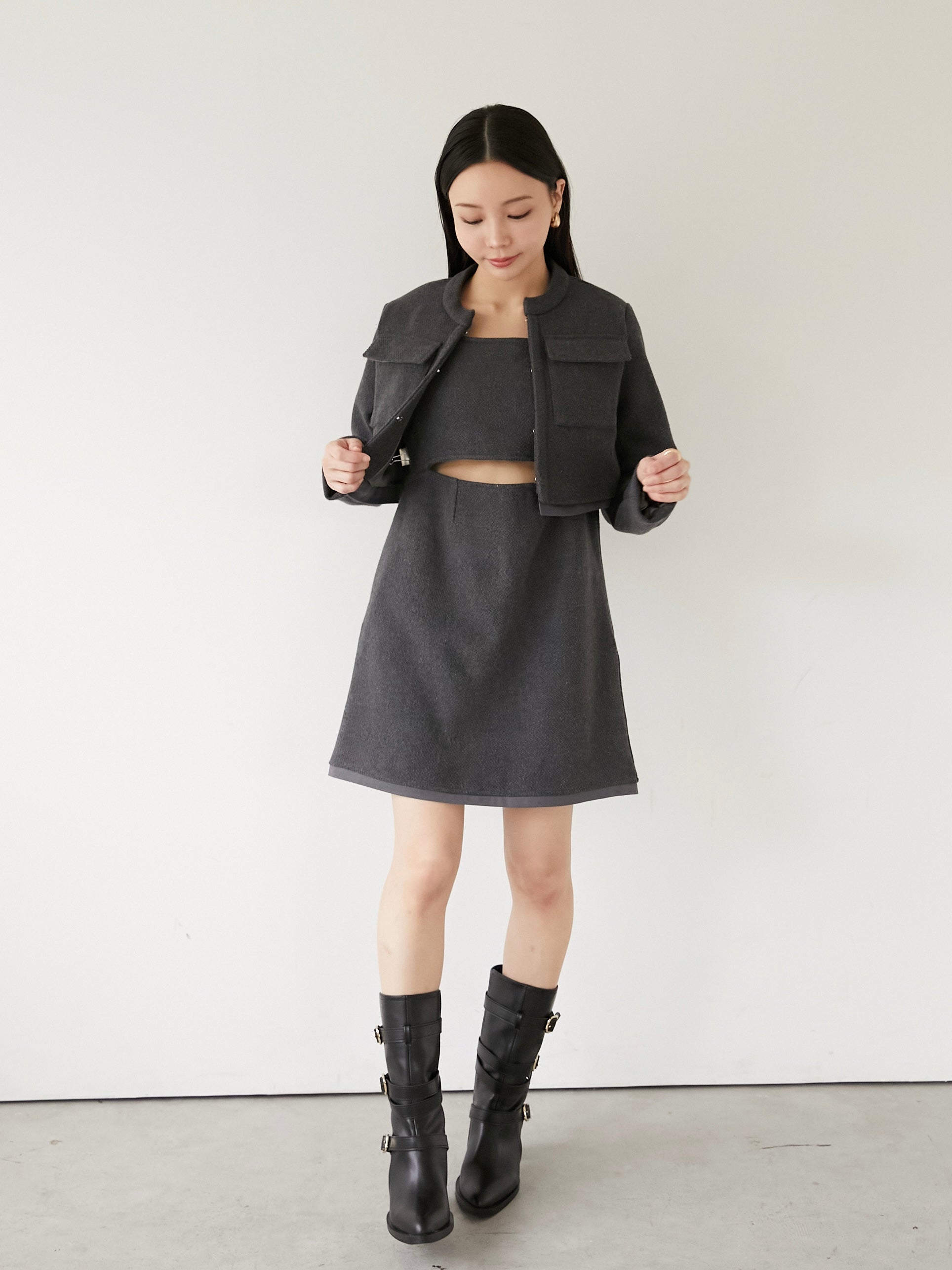 tweed short jacket