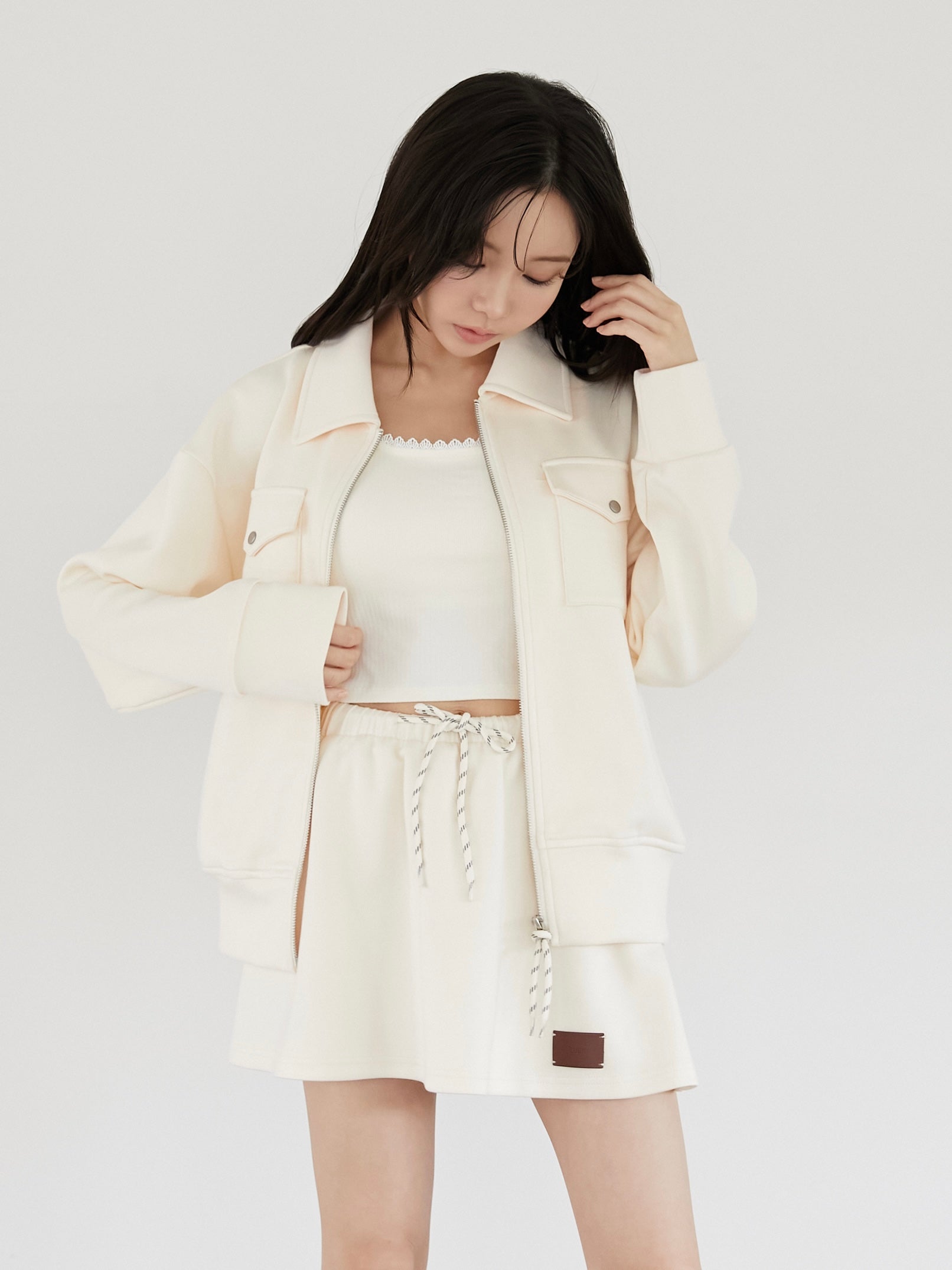 Fly Lover様 flight collection】jacket & flare mini skirt