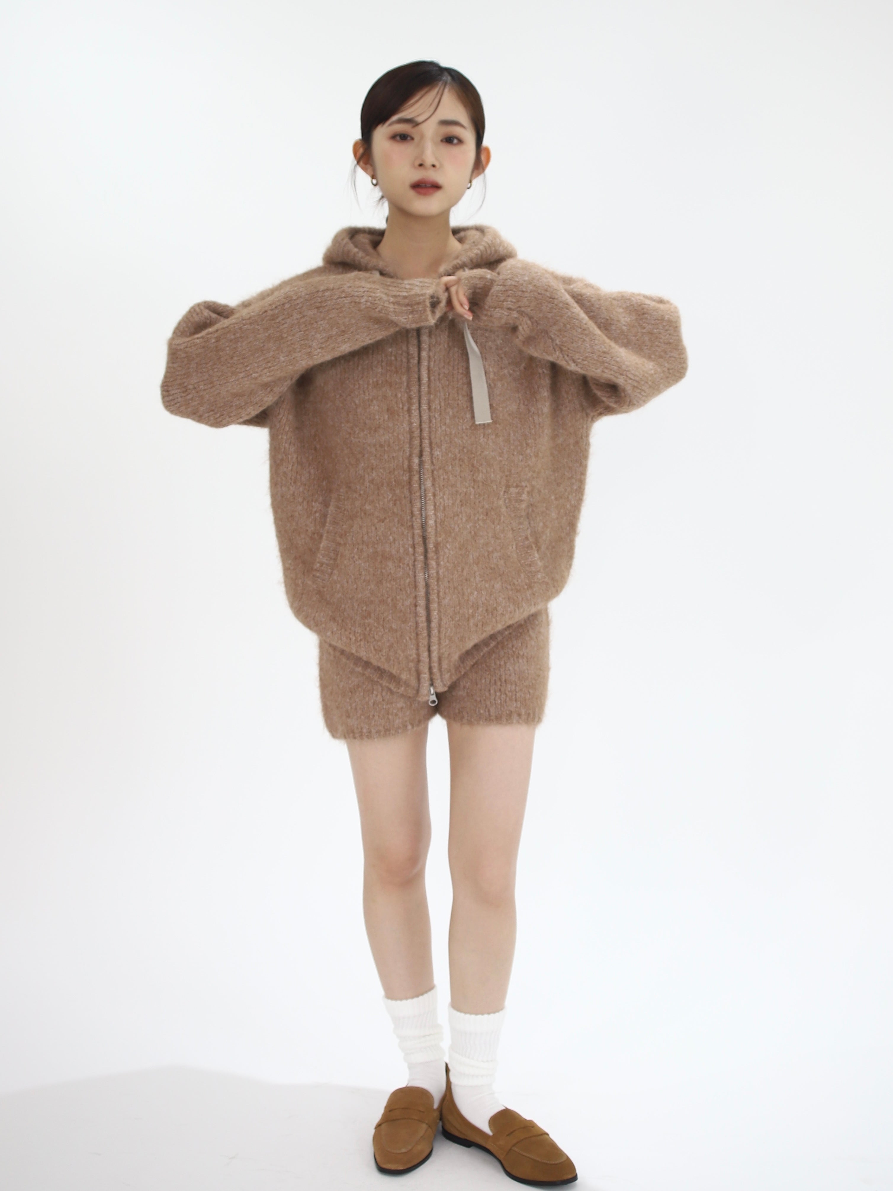 knit hoodie