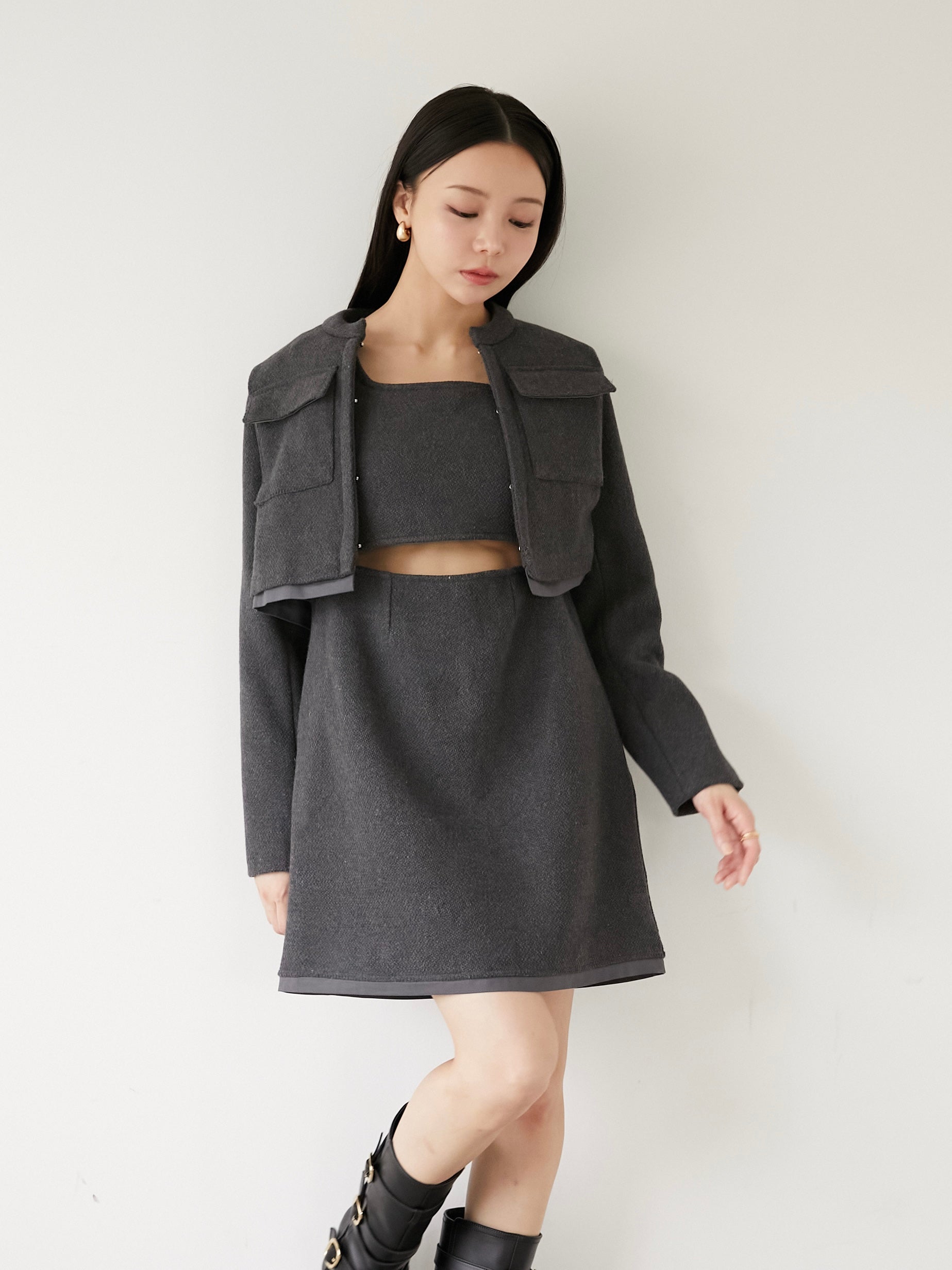 tweed short jacket