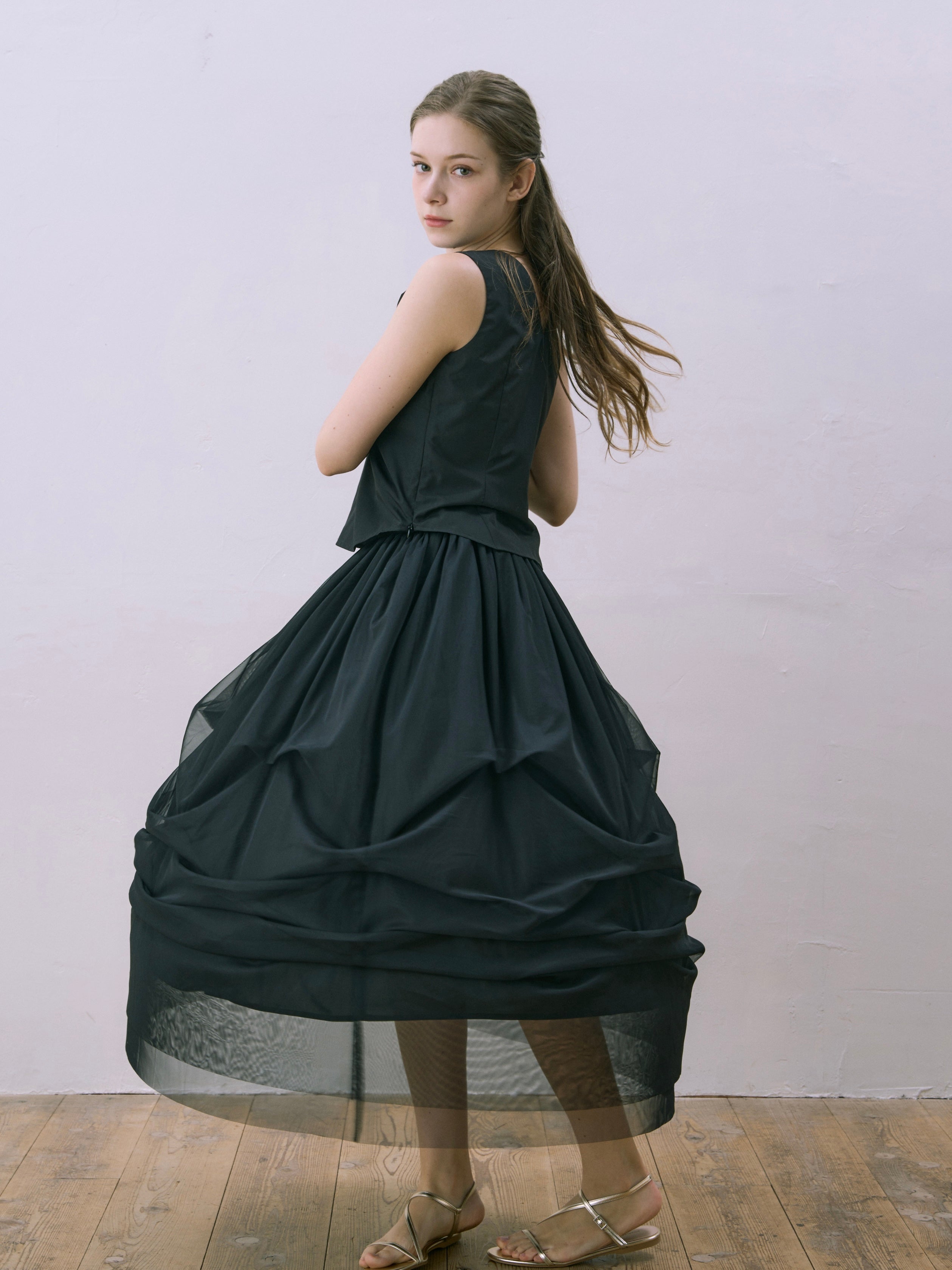 lily tulle long skirt