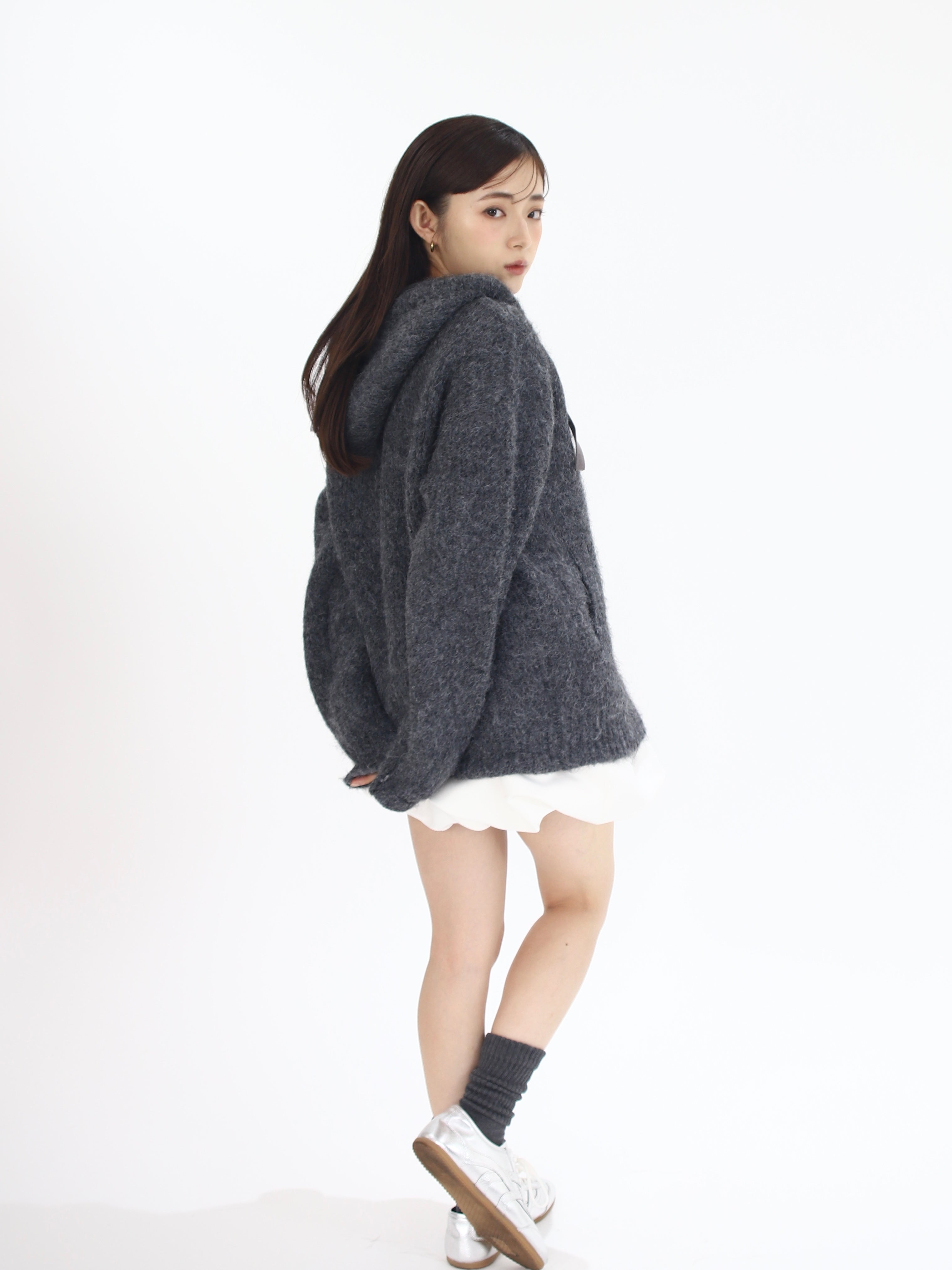 knit hoodie