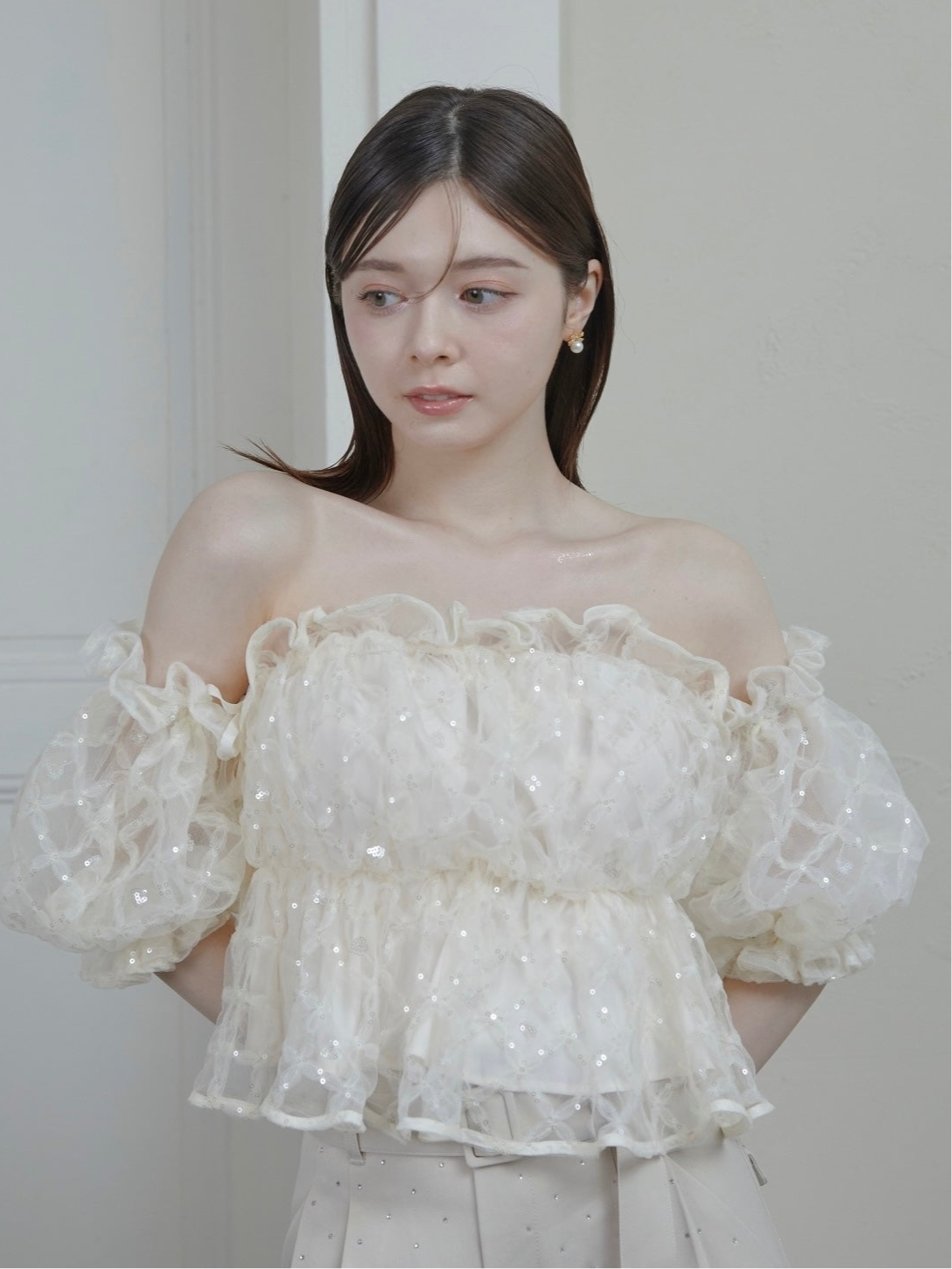 flor tulle blouse