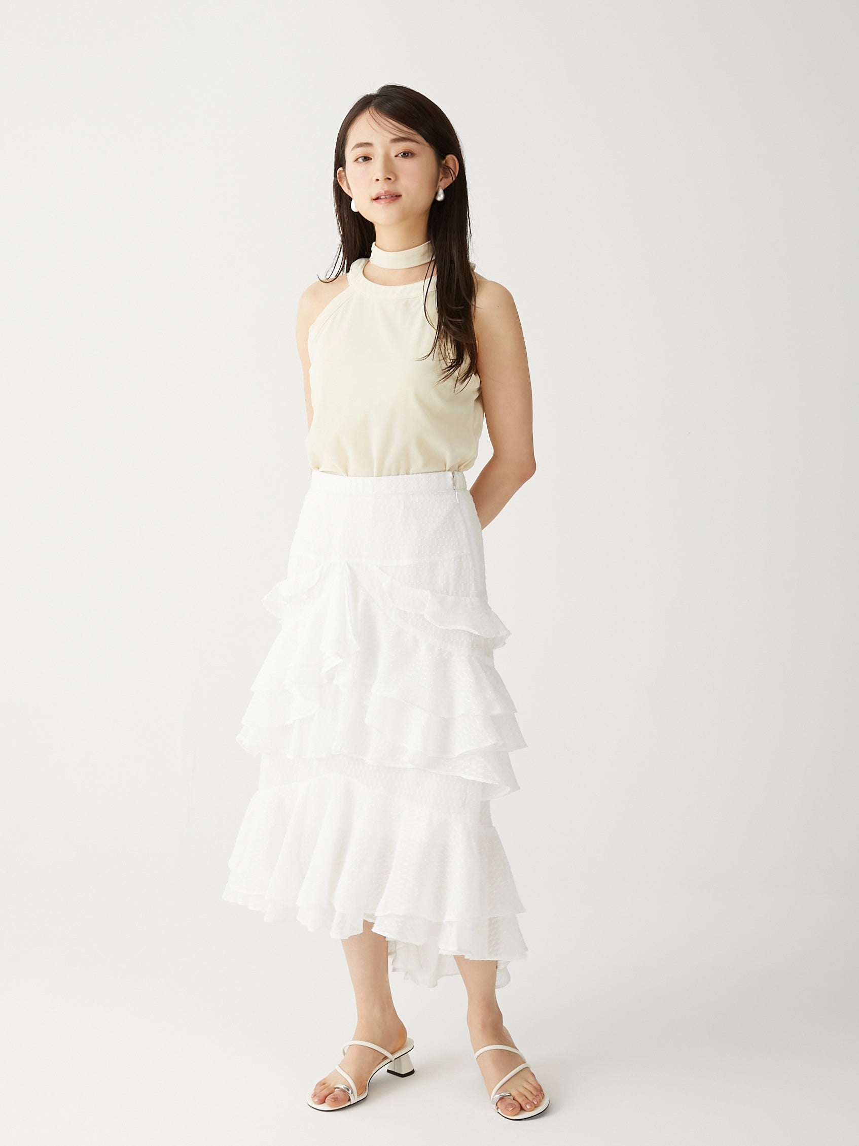 frill asymmetry skirt