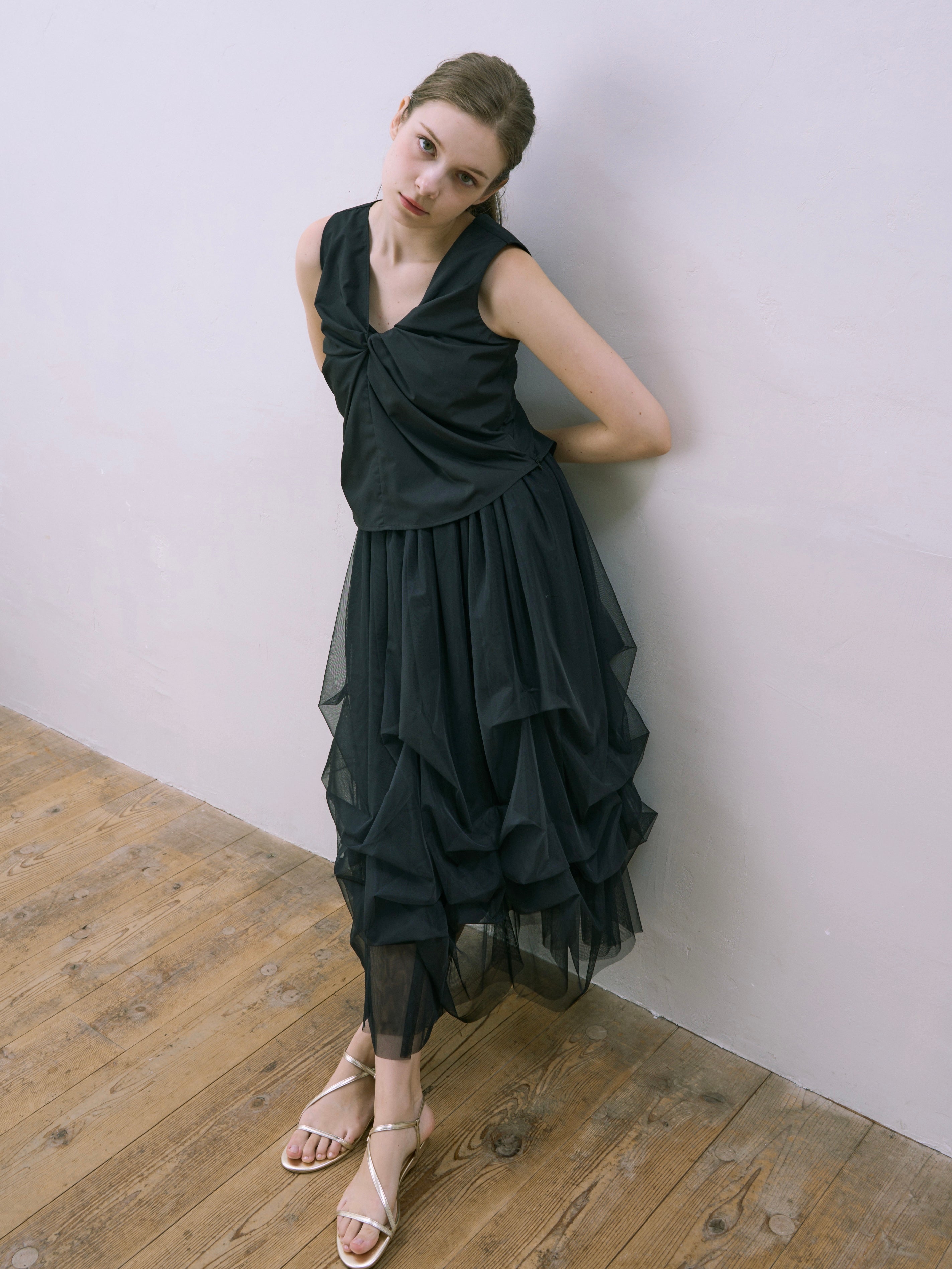 lily tulle long skirt