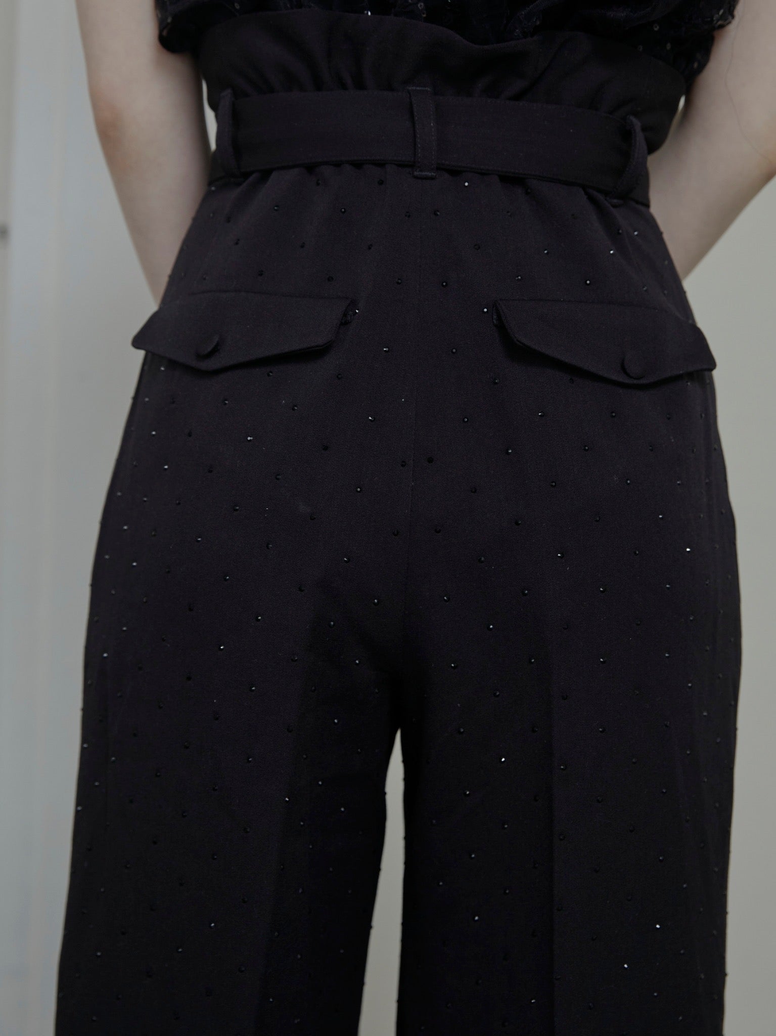 bijou tuck pants