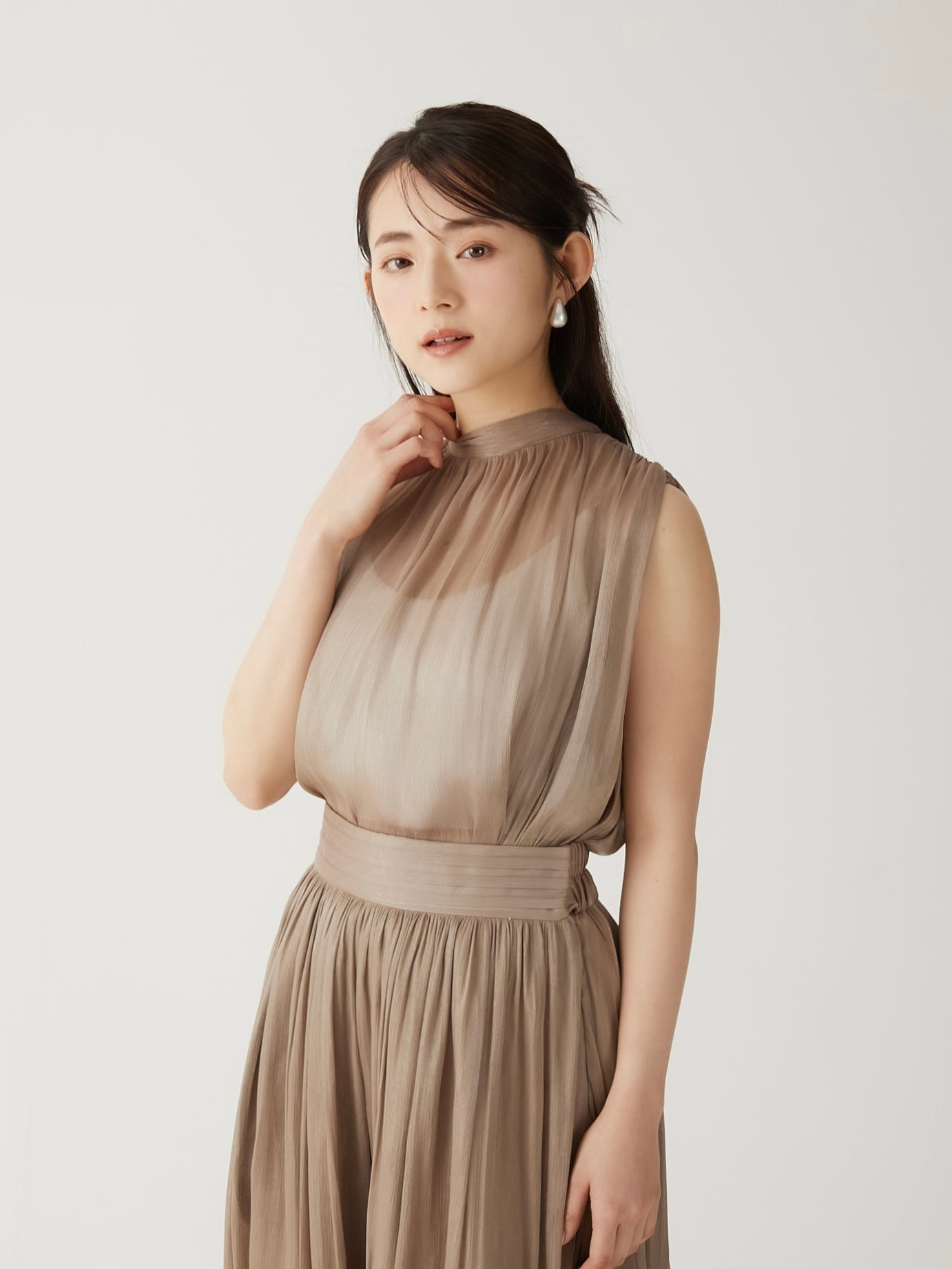 shiny ribbon blouse