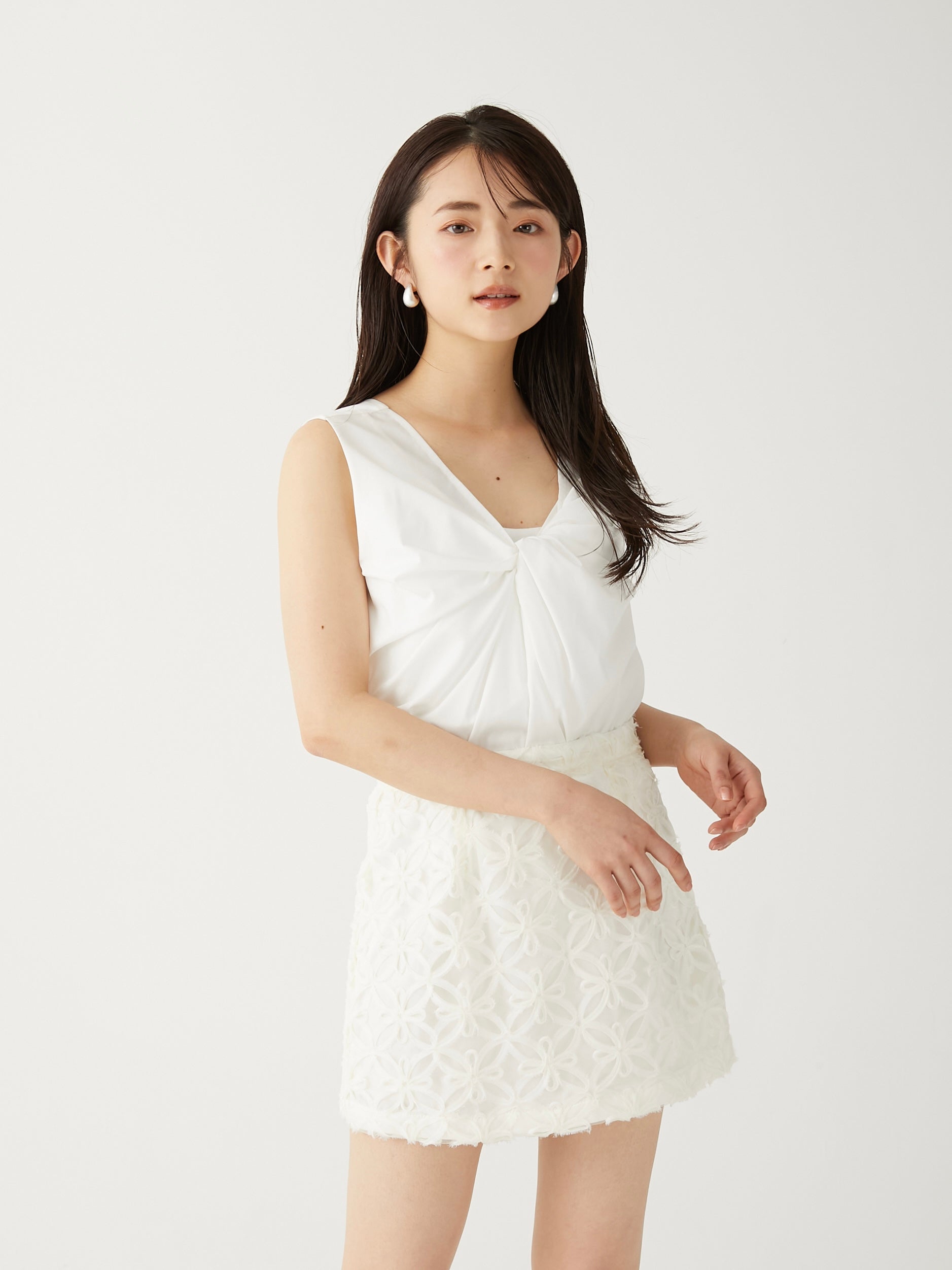 lace mini skirt