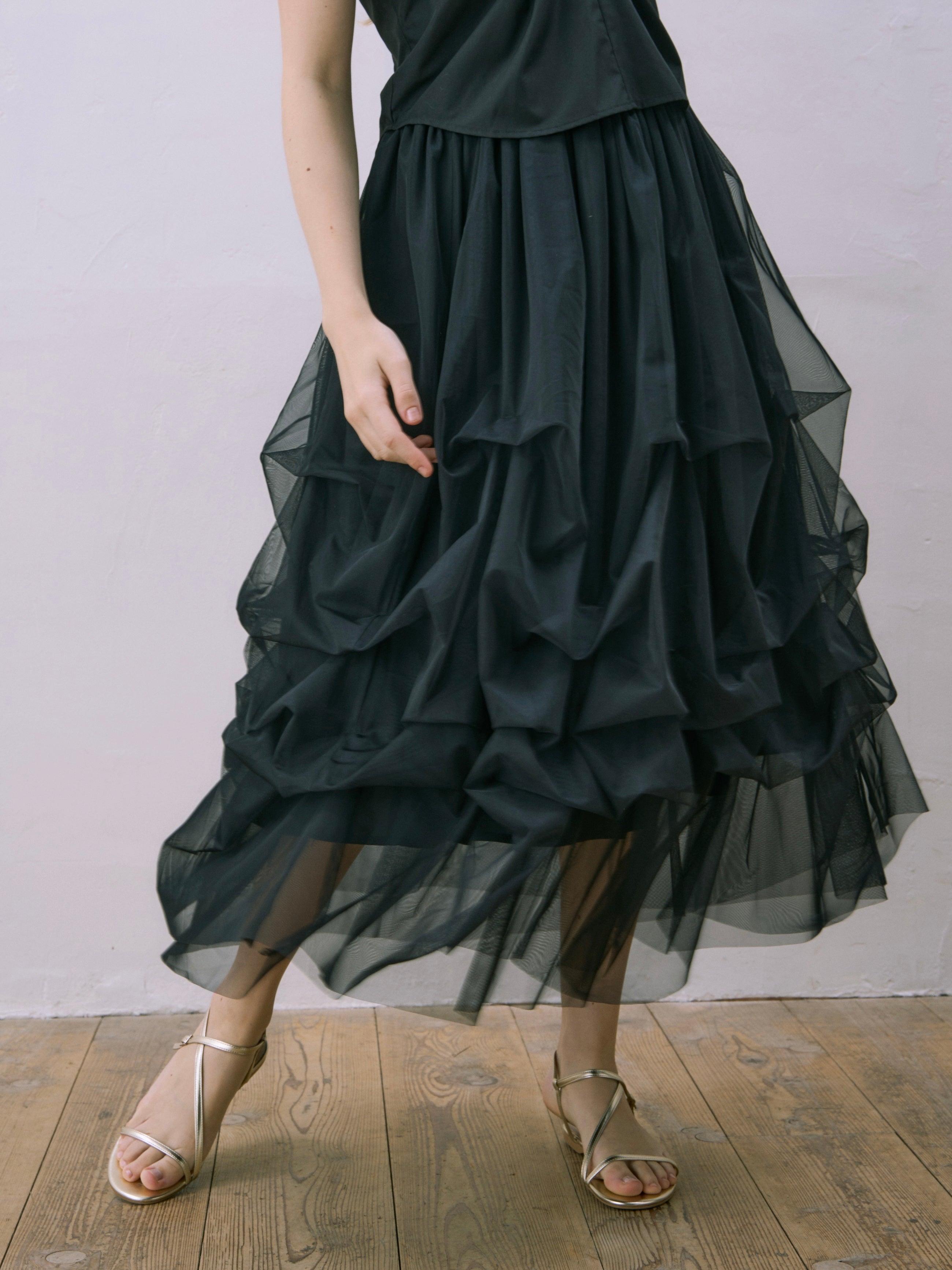 lily tulle long skirt