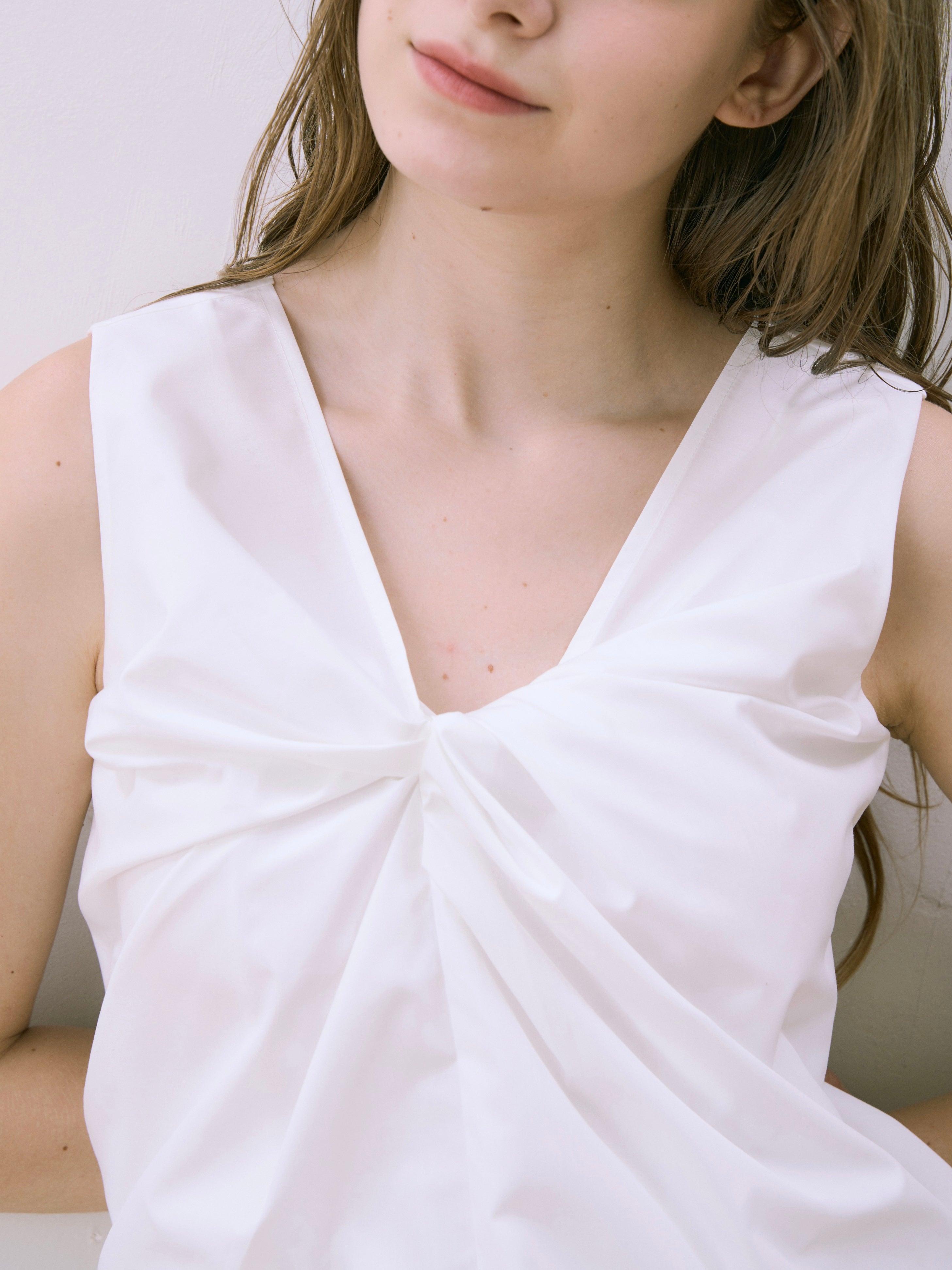 v neck ribbon blouse