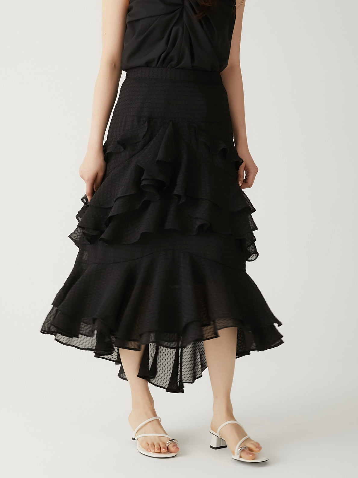 frill asymmetry skirt