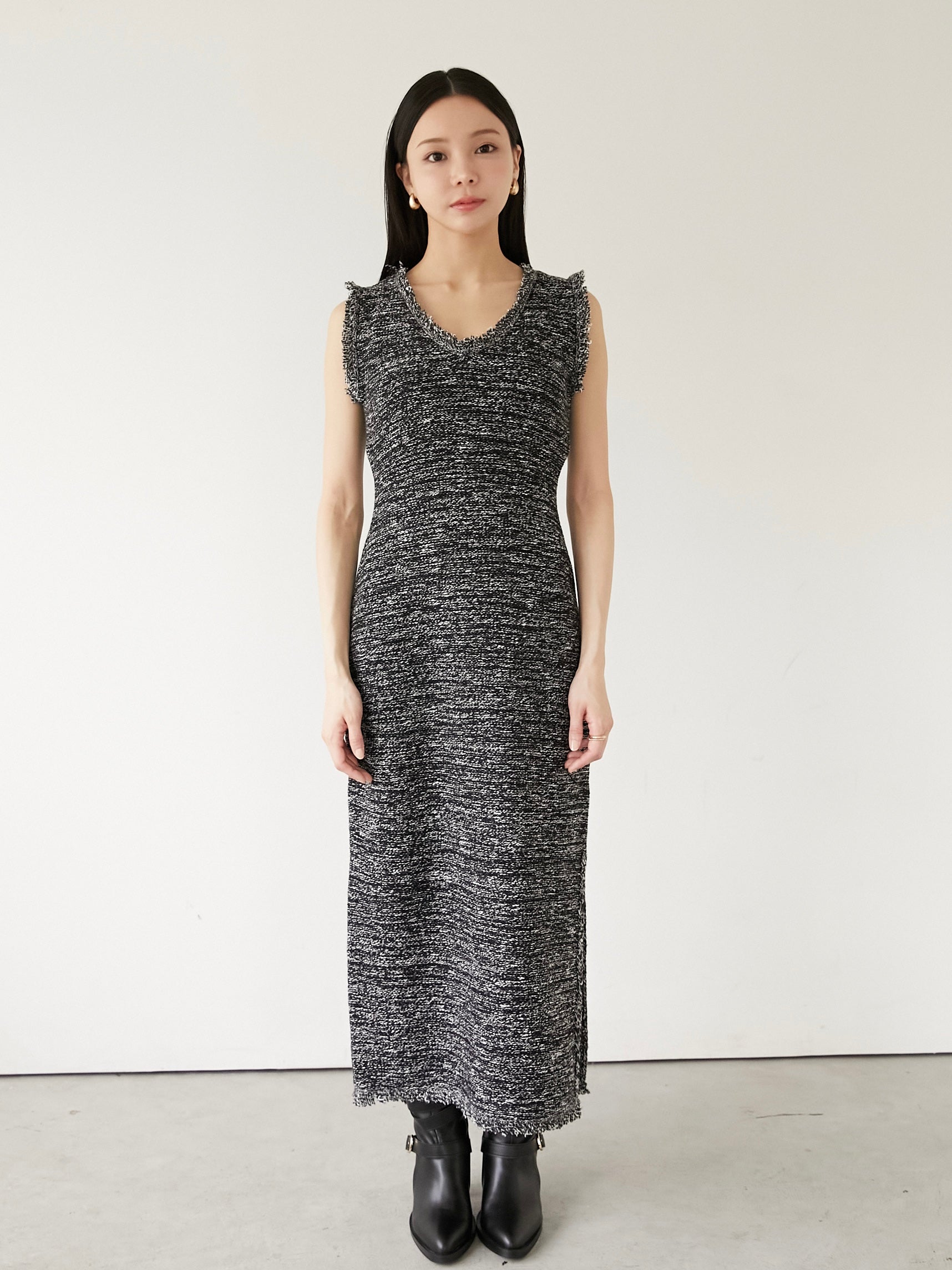 marble knit tweed op