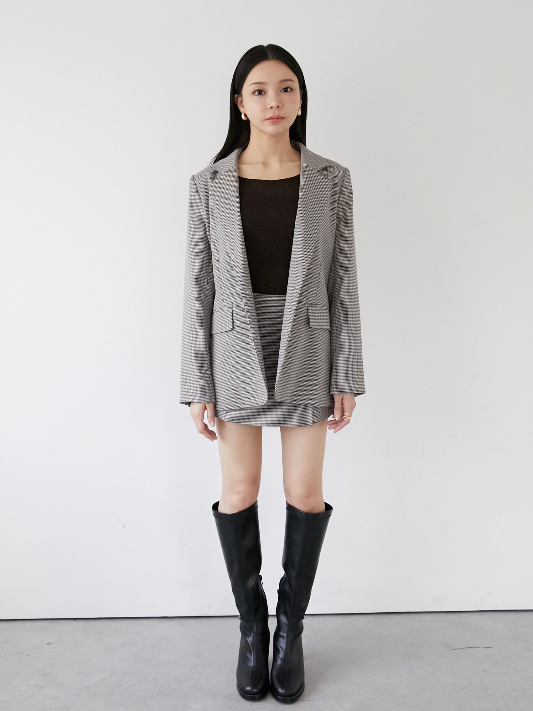 dium ディム Check Tailored Jacketテーラードジャケット check tailored jacket