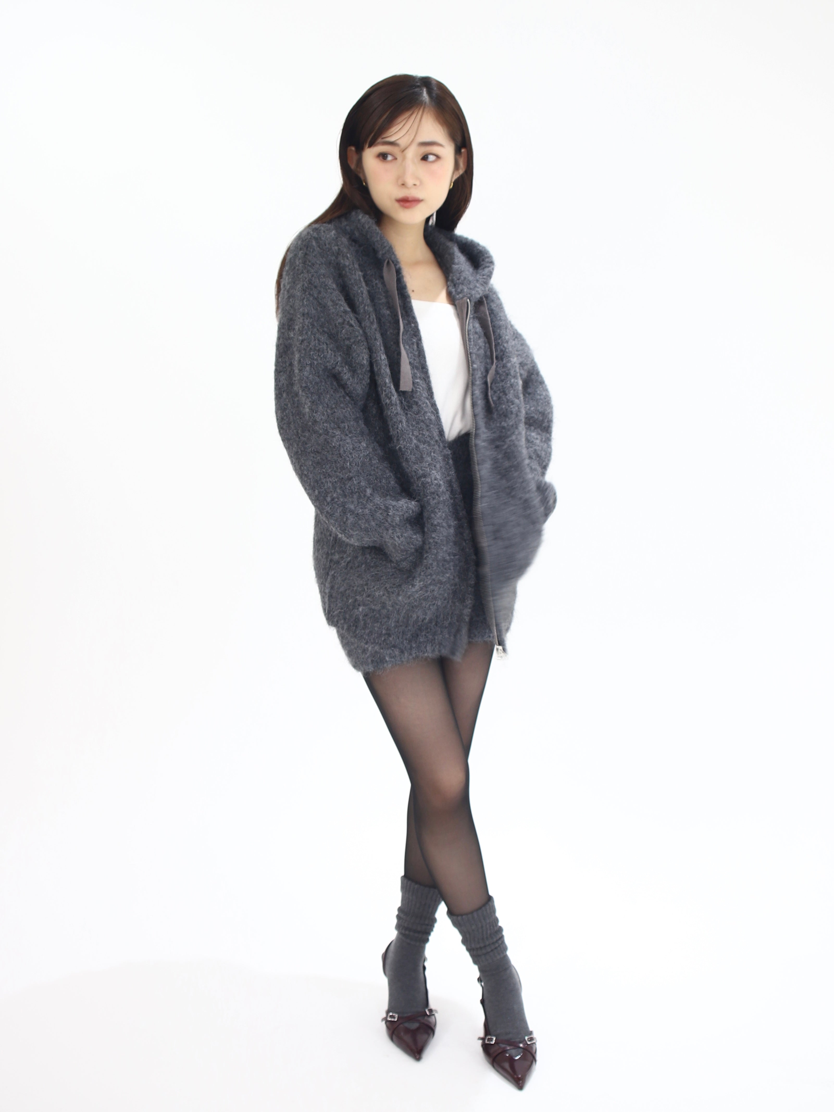 knit hoodie