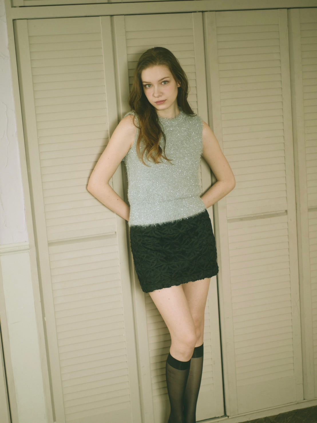 fluffy lame knit