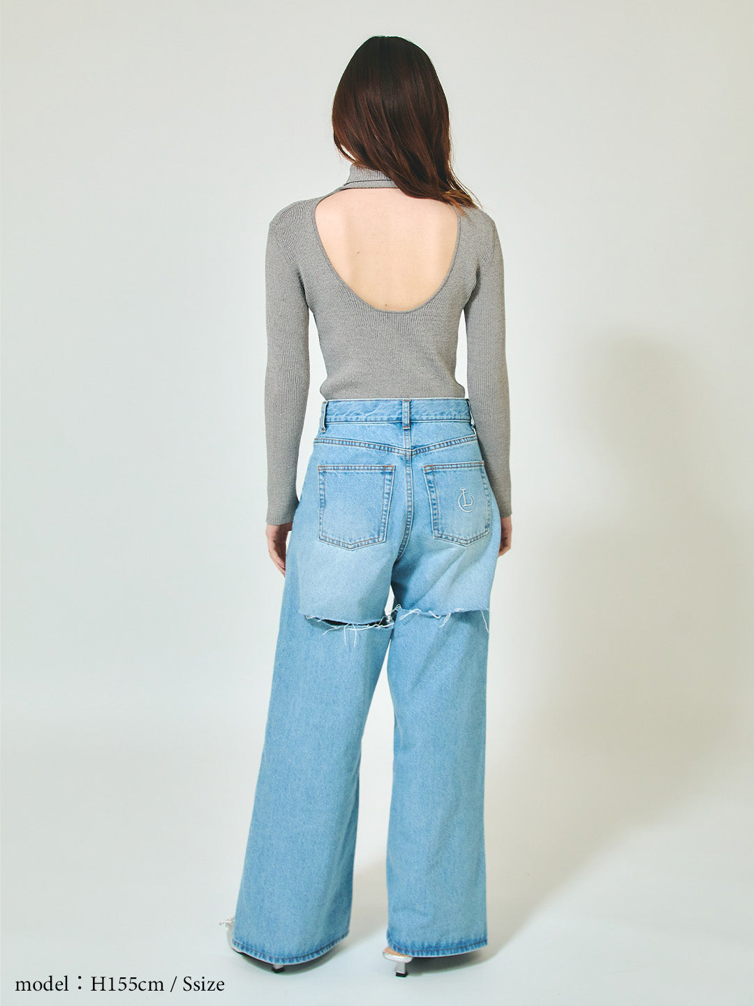 back cut denim